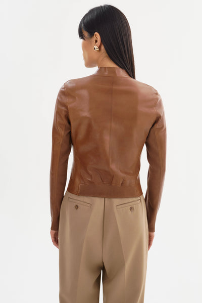 Chapin Reversible Jacket in Luggage/ Gold