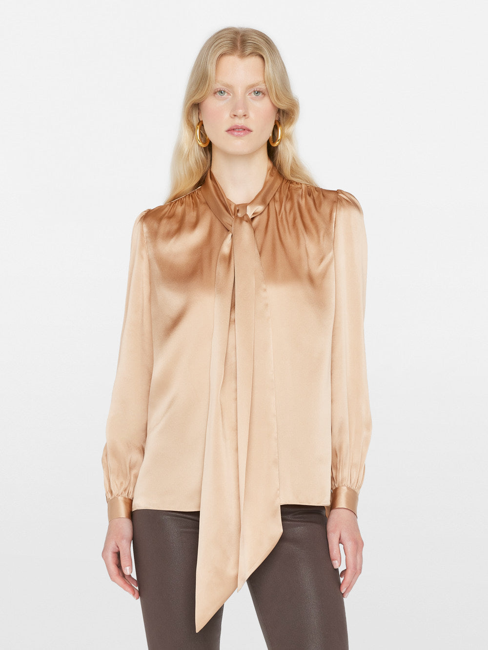 Femme Tie Neck Blouse by Frame