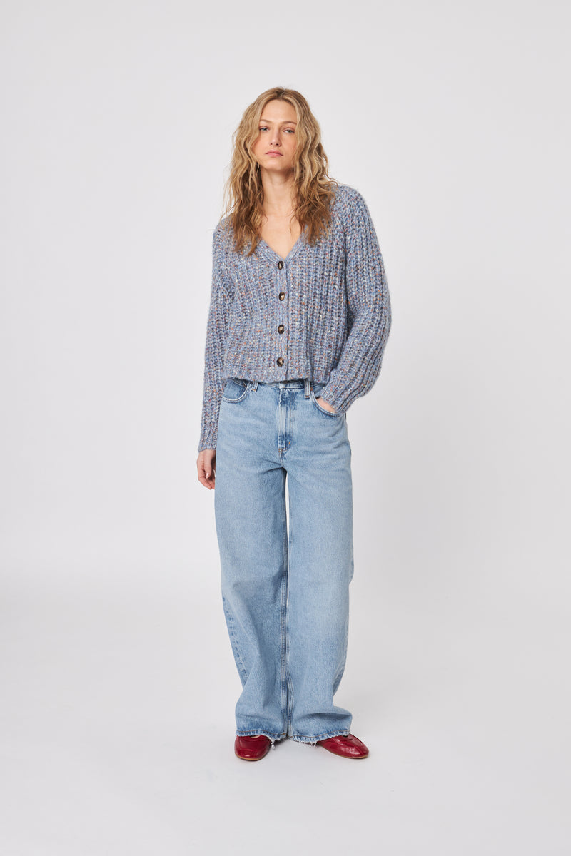 Hawkins V Neck Autumn Sunset Sweater