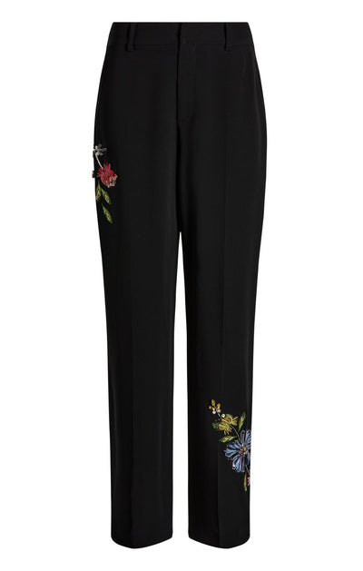 Floral Mixed Media Harlan Pant Black/Multi