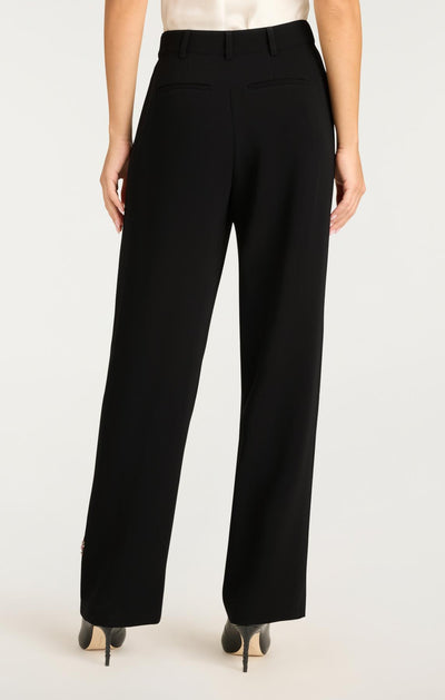 Floral Mixed Media Harlan Pant Black/Multi