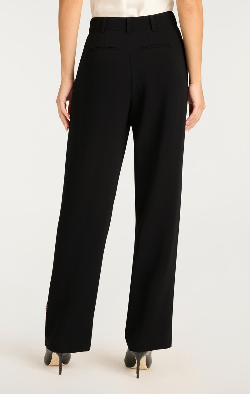 Floral Mixed Media Harlan Pant Black/Multi
