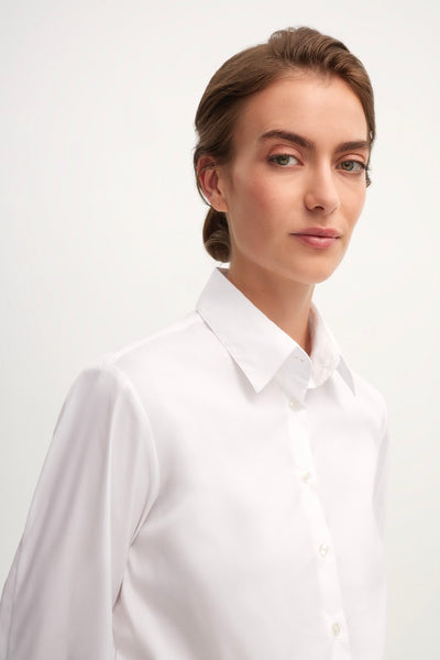 New Voyage French Cuff Blouse White