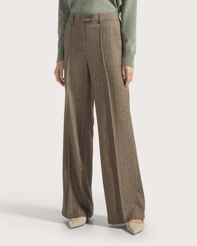 Straight Leg Weave Pants Dove Grey
