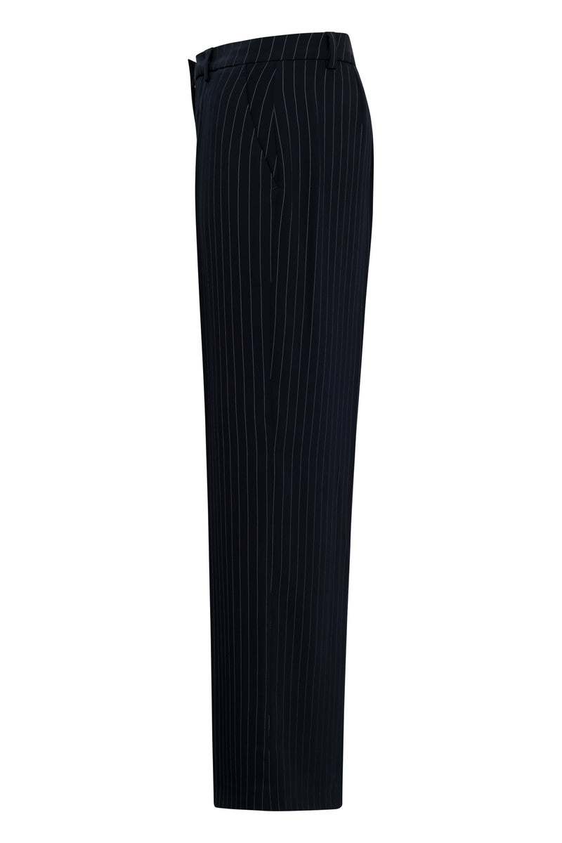 Milara Fluent Pin Stripe Pant Blue White Stripe