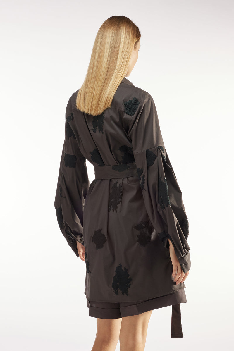Clive Dress Magma Stamp/Black