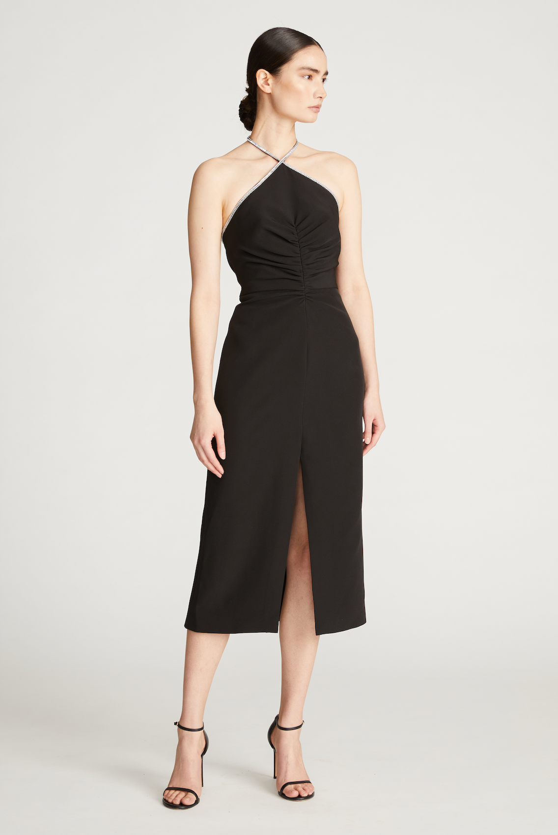 Piper Dress with Crystal Trim by Halston