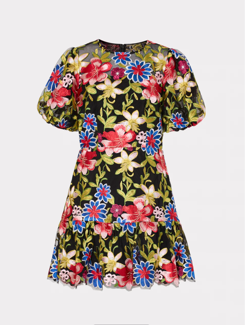 Yasmin Floral Mesh Dress by Milly