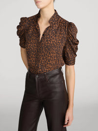 The Gillian Top Light Leopard Multi