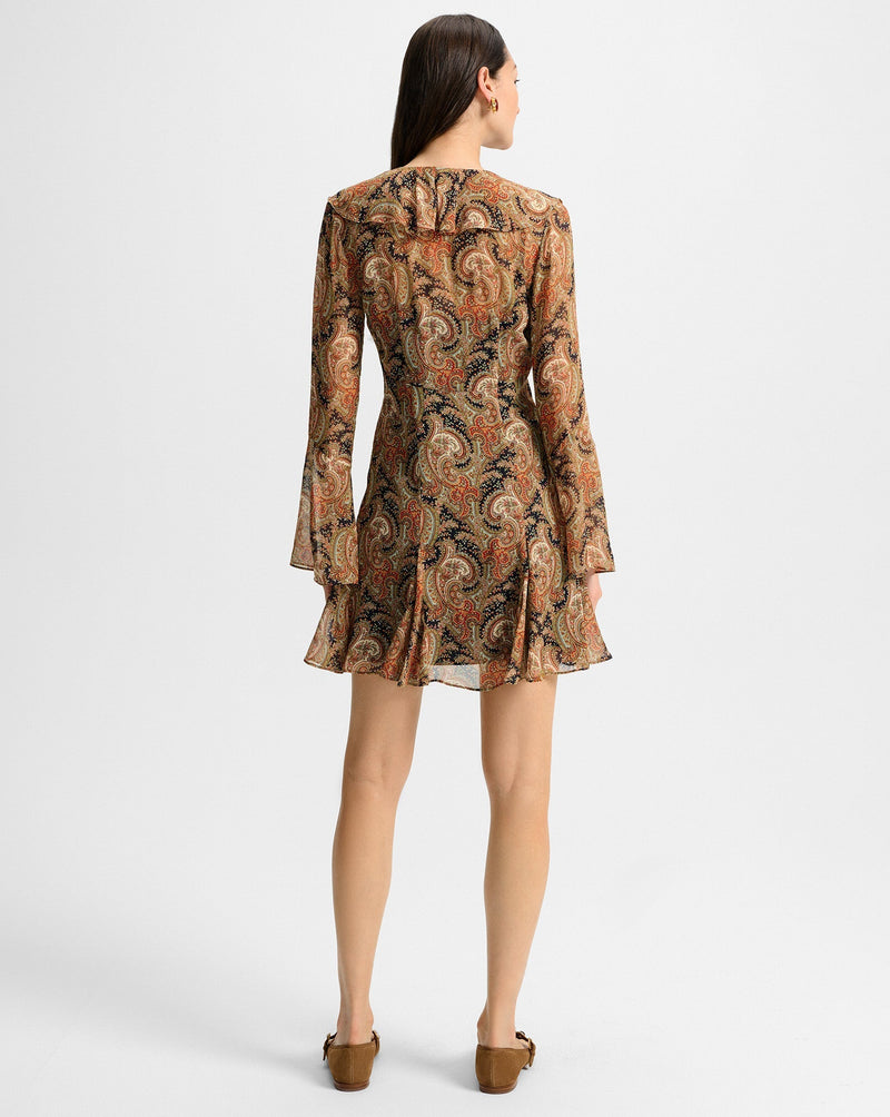 Adrienne Silk Mini Dress Navy Multi-Veronica Beard-Tocca Finita