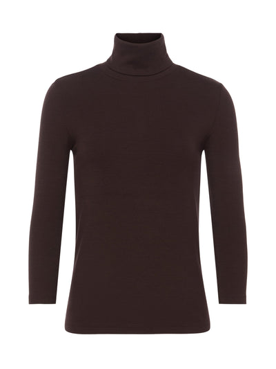 Aja Turtleneck 3/4 Sleeve Coffee Bean-L'Agence-Tocca Finita