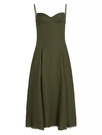 Analise Bustier Midi Dress in Army-Simkhai-Tocca Finita