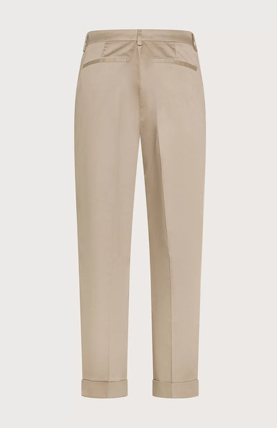 Ankle-Length Trousers with Stretch Cotton Satin-Seventy-Tocca Finita