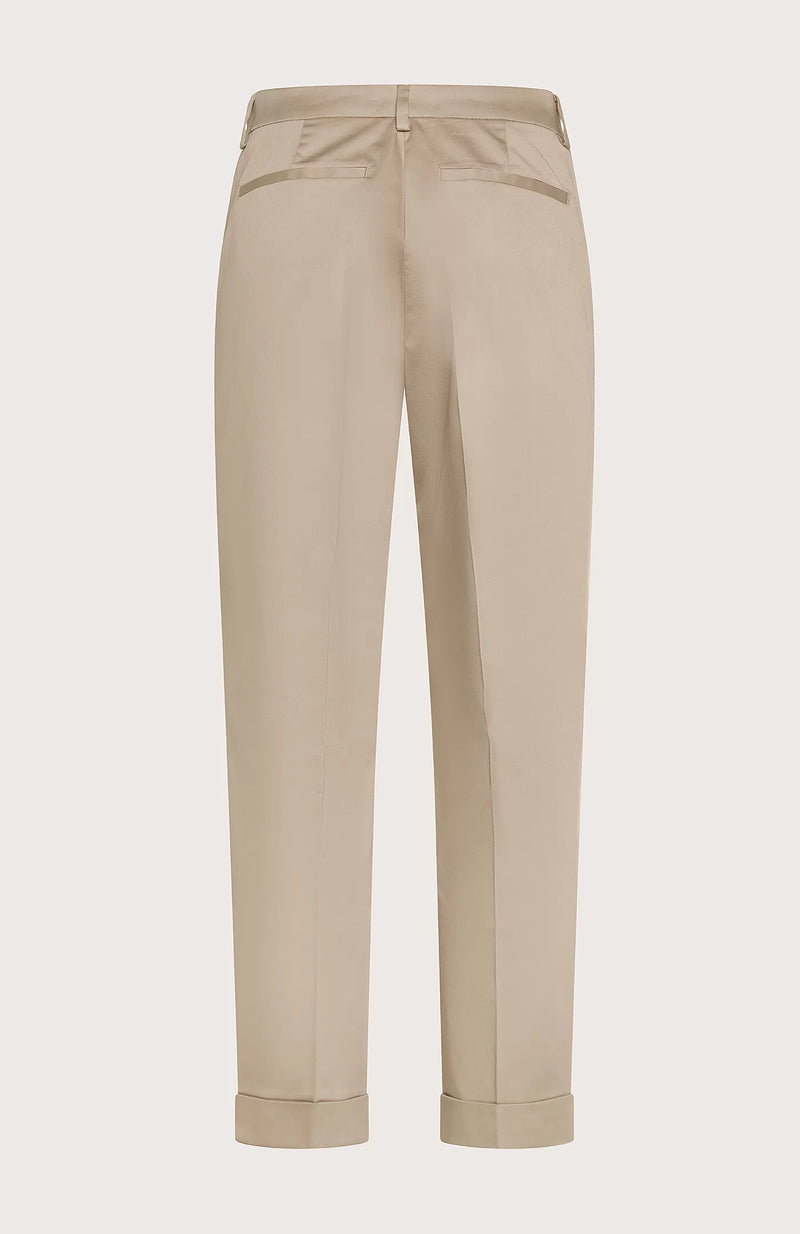 Ankle-Length Trousers with Stretch Cotton Satin-Seventy-Tocca Finita