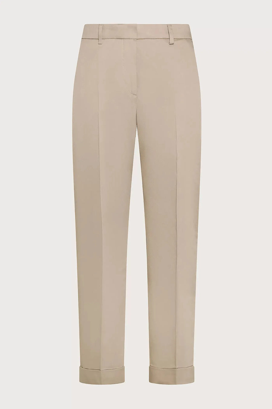 Ankle-Length Trousers with Stretch Cotton Satin-Seventy-Tocca Finita