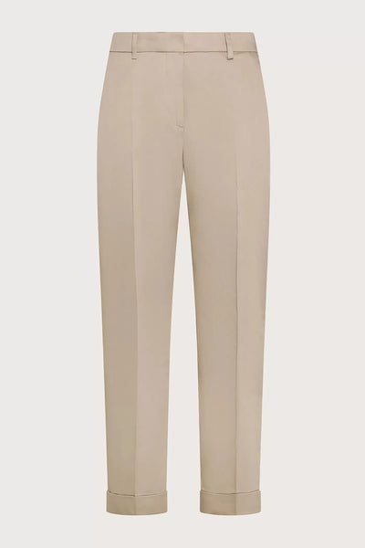 Ankle-Length Trousers with Stretch Cotton Satin-Seventy-Tocca Finita