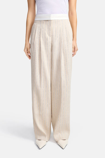 Anny Waistband In Creme Striped-Cambio-Tocca Finita