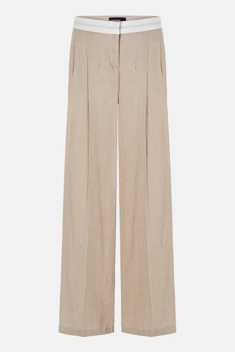 Anny Waistband In Creme Striped-Cambio-Tocca Finita