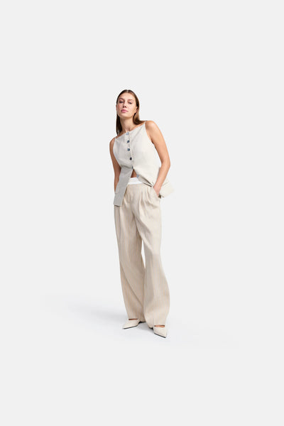 Anny Waistband In Creme Striped-Cambio-Tocca Finita
