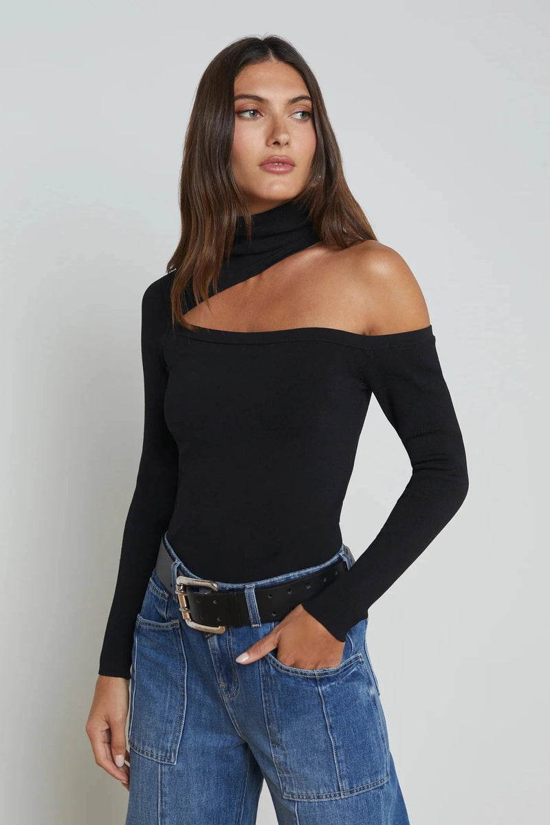 Azia Cutout Turtleneck-L&