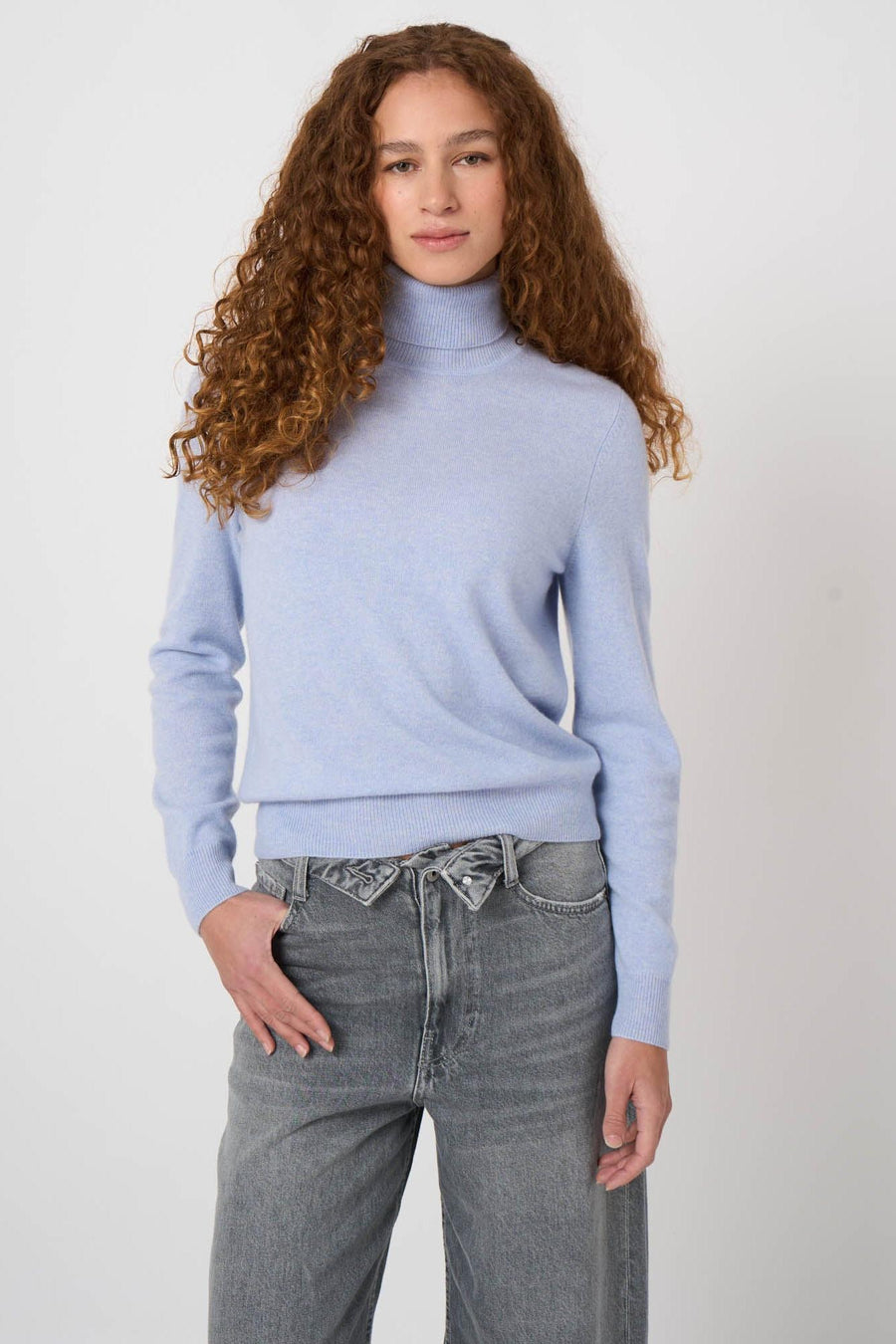 Basic Organic Cashmere Turtleneck Sweater Dust-Repeat-Tocca Finita