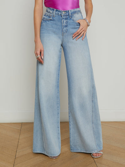 Beau Wide-Leg Jean In Denim Fontana-L'Agence-Tocca Finita