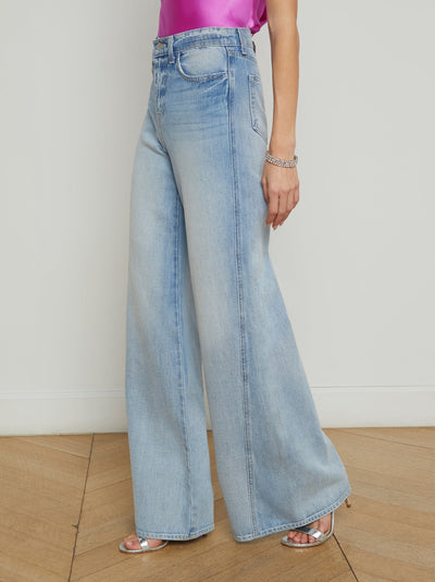 Beau Wide-Leg Jean In Denim Fontana-L'Agence-Tocca Finita