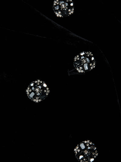 Bethany Velvet Blazer Black-L'Agence-Tocca Finita