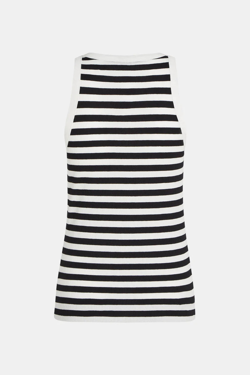 Black and White Stripe Singlet-Penn&Ink-Tocca Finita