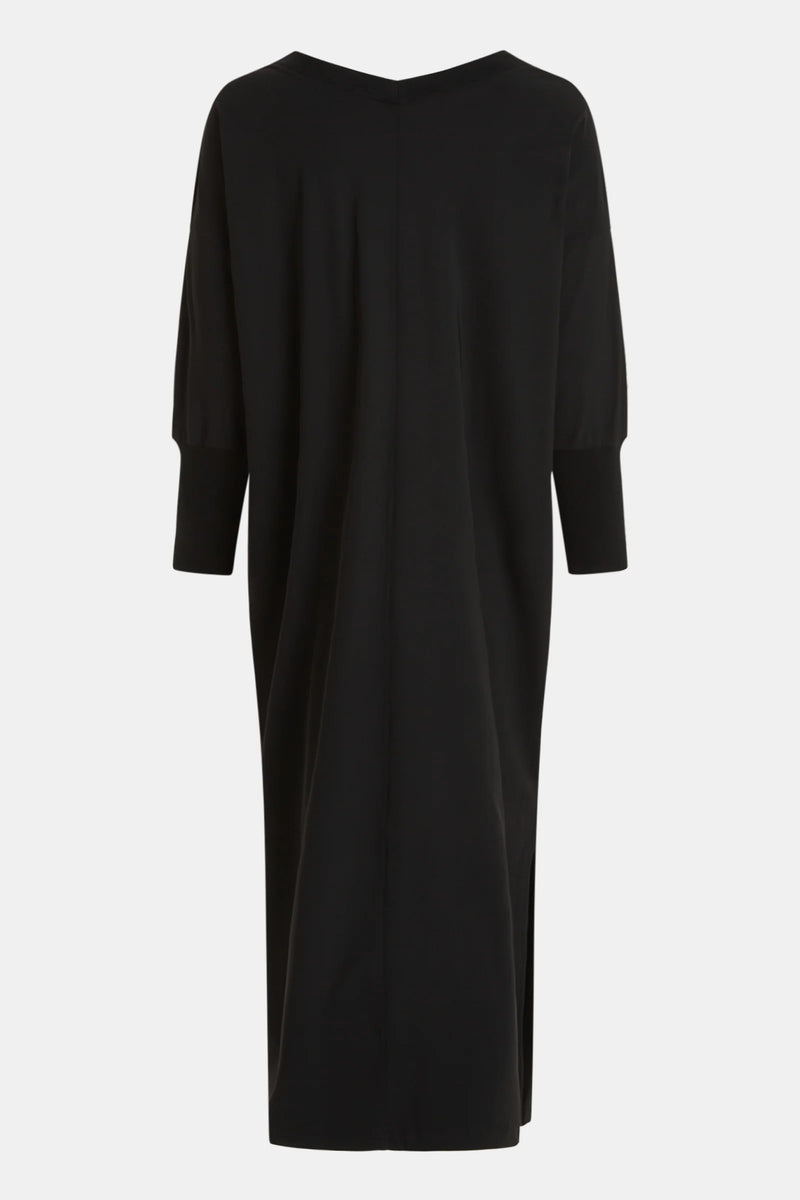 Black V Neck Jersey Dress-Penn&Ink-Tocca Finita
