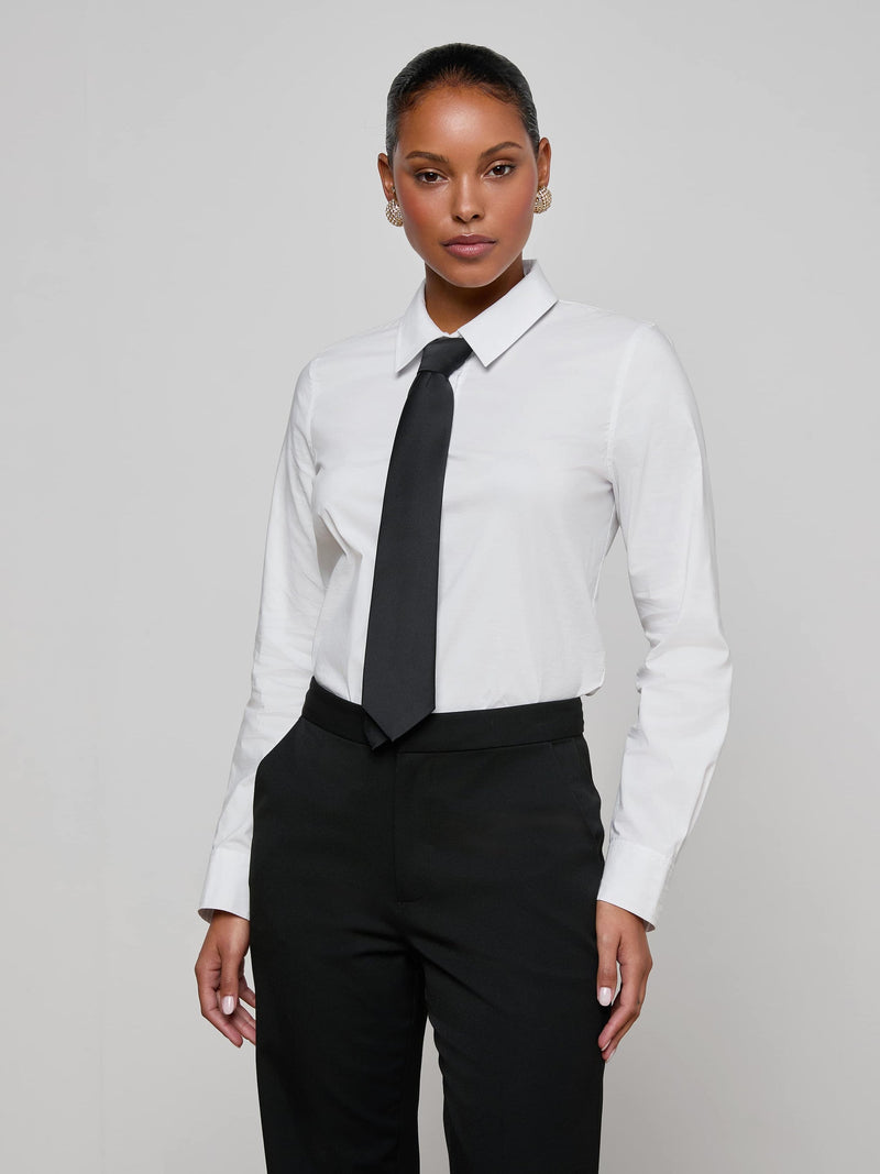 Blake Long Sleeve Bodysuit with Tie-L&