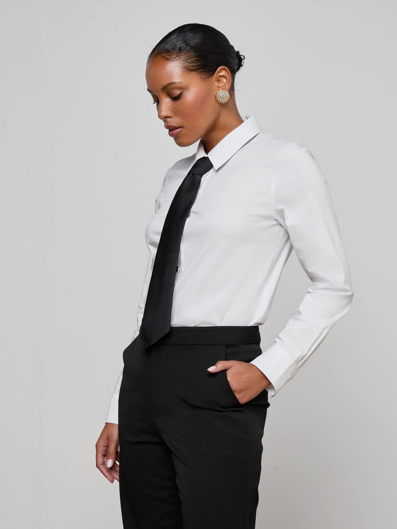 Blake Long Sleeve Bodysuit with Tie-L&