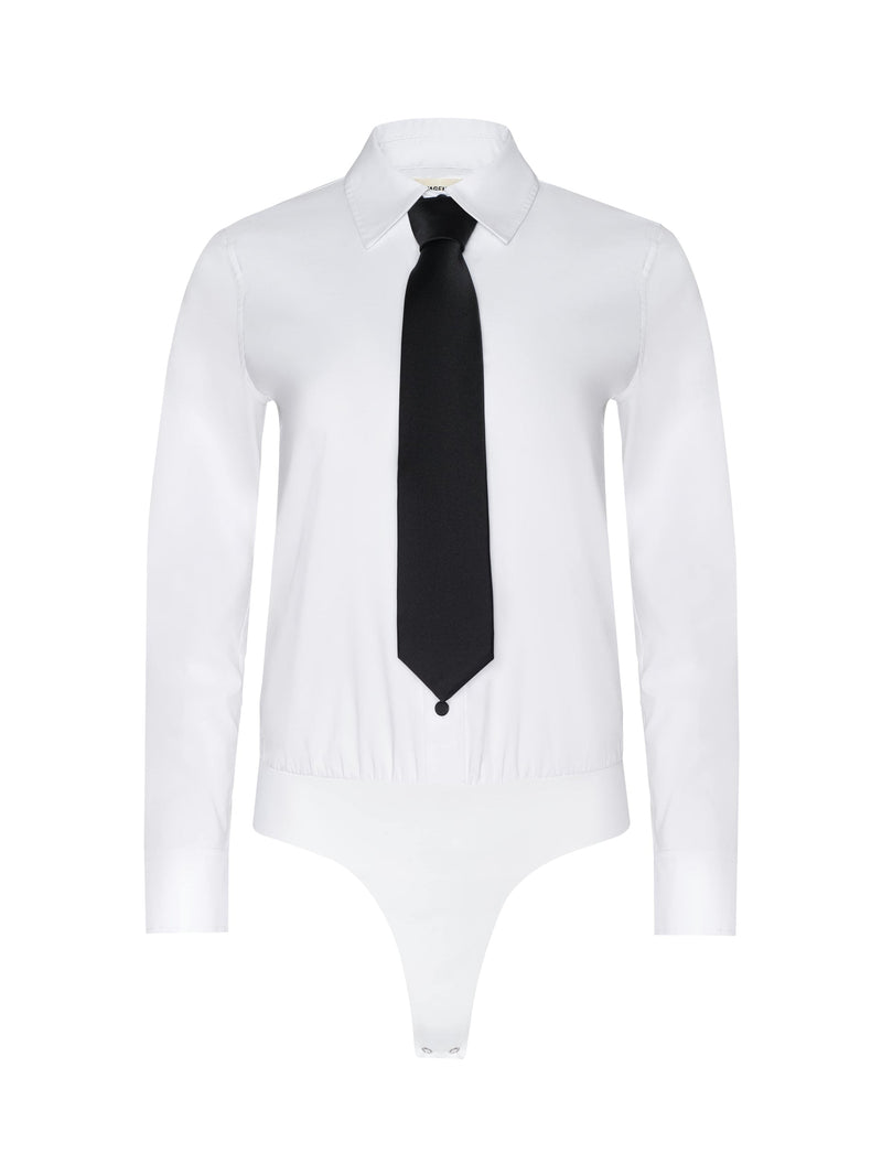Blake Long Sleeve Bodysuit with Tie-L&