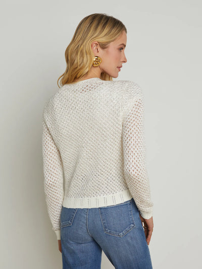 Blanca Sequin Cardi in Ivory Gold-L'Agence-Tocca Finita