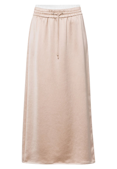 Blush Satin Shirt and Skirt Set-Marc Aurel-Tocca Finita