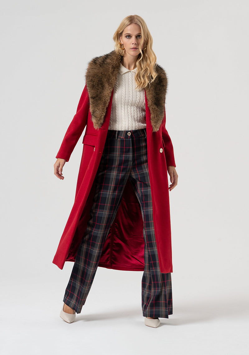 Bootcut Pant Made In Tartan Fabric-Fracomina-Tocca Finita