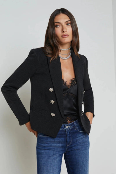 Brooke Blazer in Black Crystal-L'Agence-Tocca Finita