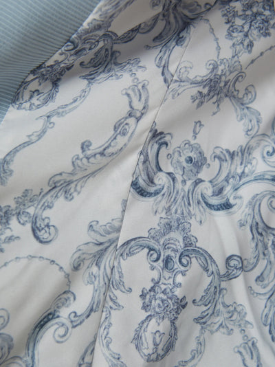 Brooke Open-Front Blazer In Blue Fog Scroll Toile-L'Agence-Tocca Finita