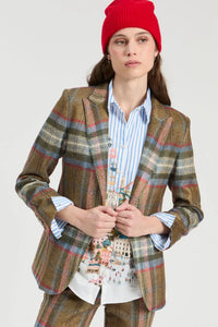 Brown Checked Jacket-Vilagallo-Tocca Finita