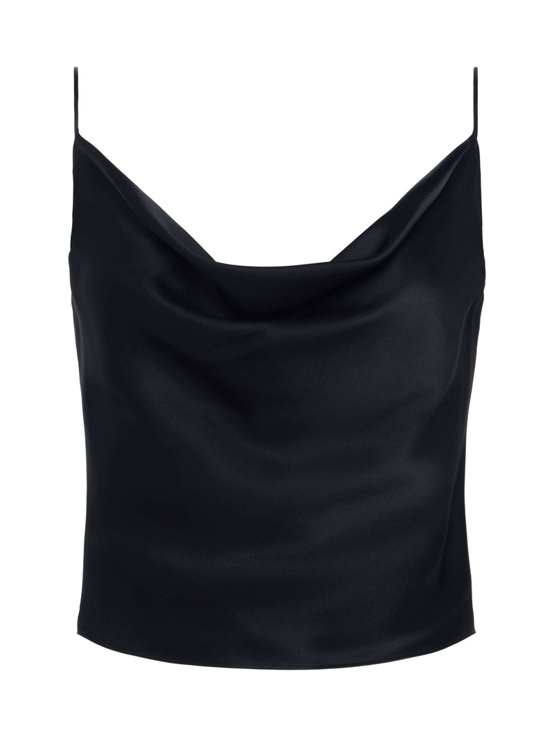 Calista Silk Camisole Black-L&