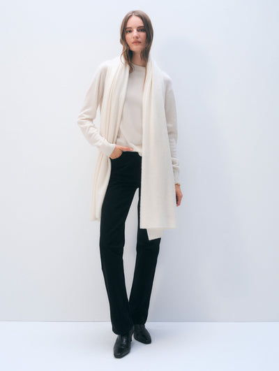 Cashmere Travel Wrap Soft White-White And Warren-Tocca Finita