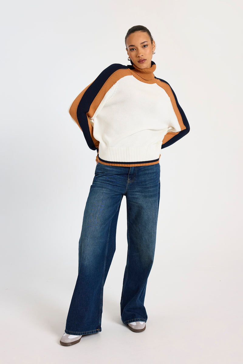 Celine Roll Neck Sweater Ivory-Wispr-Tocca Finita