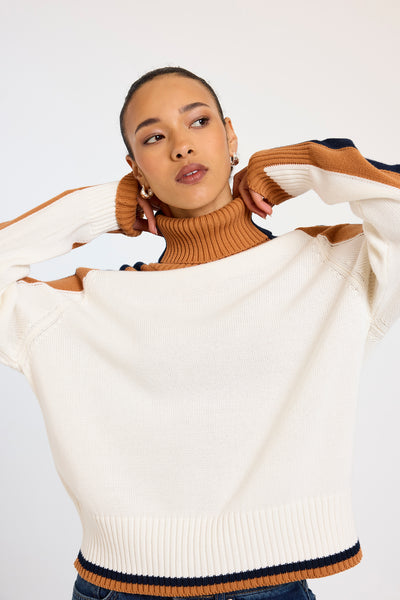Celine Roll Neck Sweater Ivory-Wispr-Tocca Finita