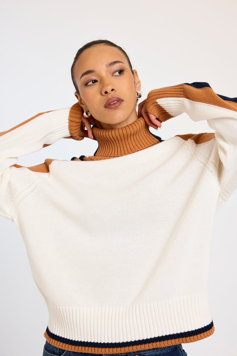 Celine Roll Neck Sweater Ivory-Wispr-Tocca Finita