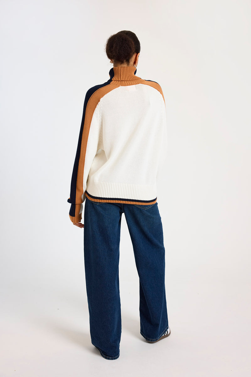 Celine Roll Neck Sweater Ivory-Wispr-Tocca Finita