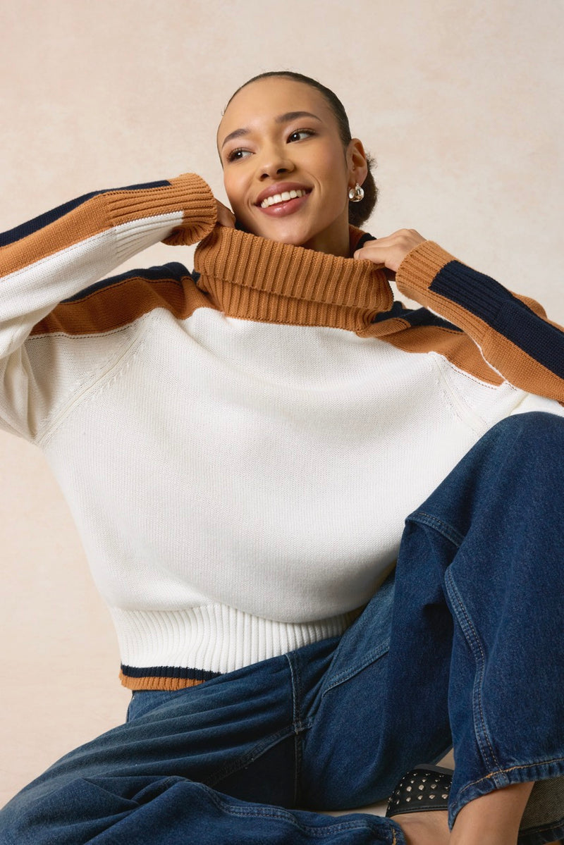 Celine Roll Neck Sweater Ivory-Wispr-Tocca Finita