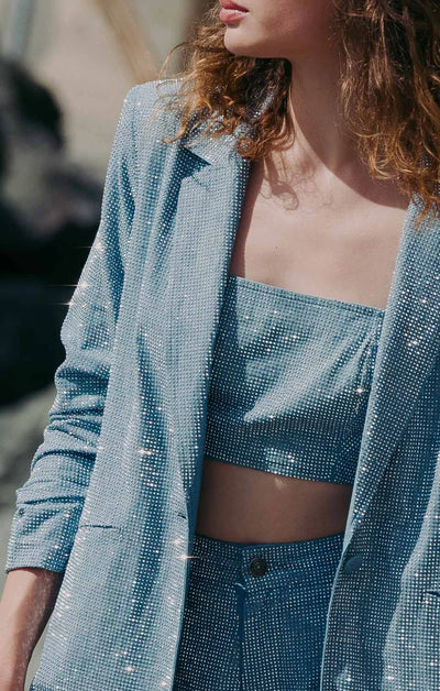 Chambray Headset Kylie Blazer-Cinq A Sept-Tocca Finita