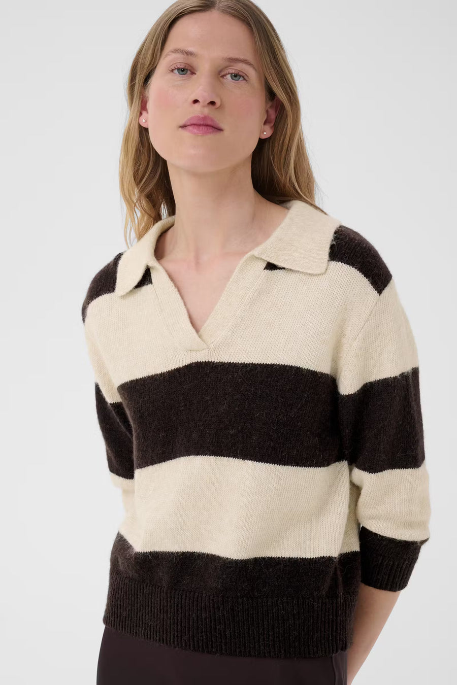 CharlottPW Pullover Whitecap Gray/Molé Stripe / Nature-Part Two-Tocca Finita