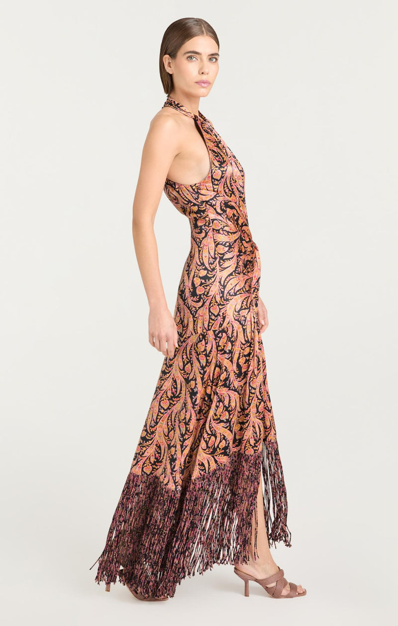 Charming Paisley Teresa Dress in Obsidian Multi-Cinq A Sept-Tocca Finita