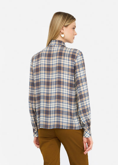 Chequered Shirt With Rhinestones-Liu Jo-Tocca Finita